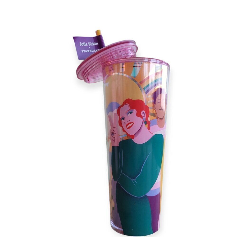 Starbucks x Sofie Birkin Pride 2024 Venti Rainbow Cold Cup 24oz Limited Edition